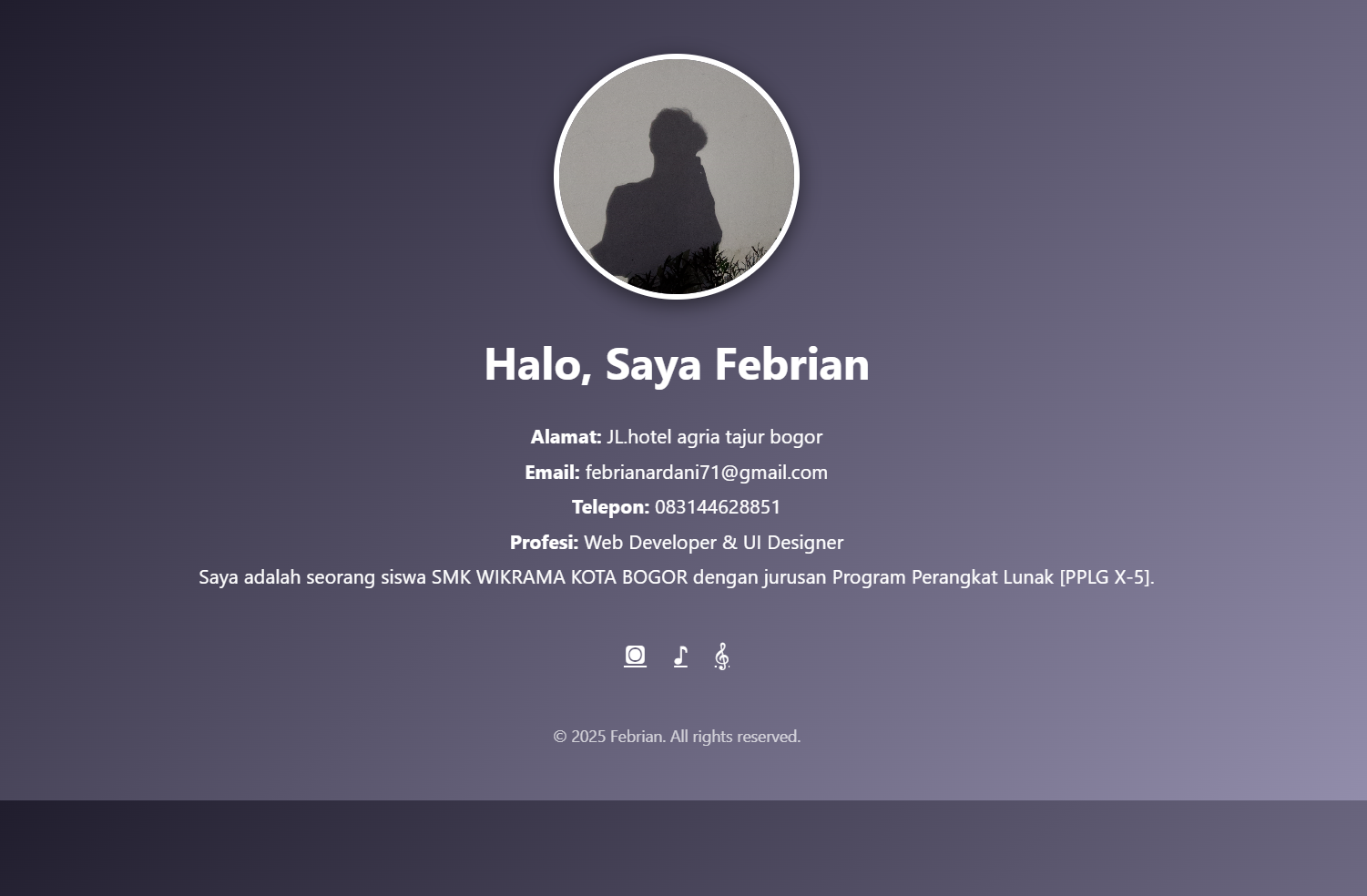 Biodata Tentang Diri Saya